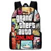 Grand Theft Auto Grand Theft Auto Периферийная Анимация Рюкзак Мужские и Женские Школьные Сумки