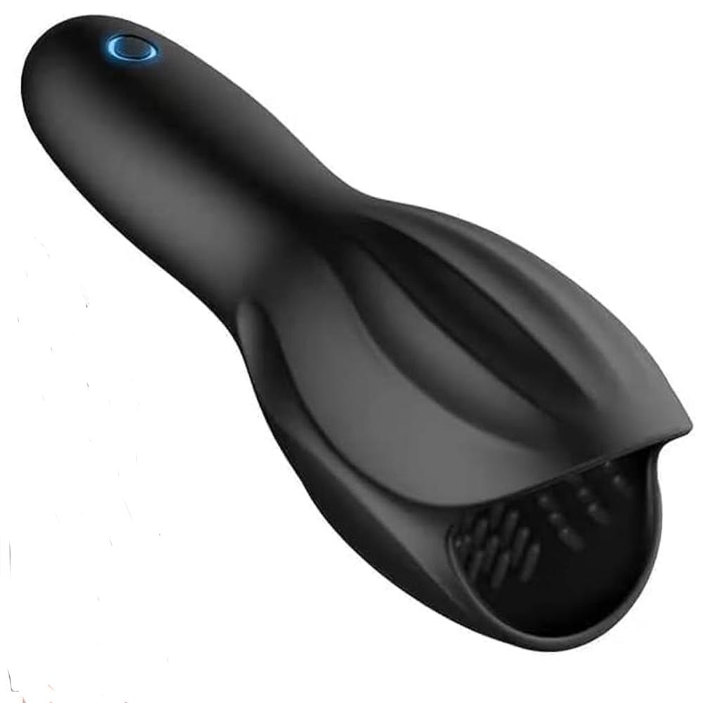 Male Masturbator Penis Glans Trainer Massager Vibrating Tongue Licking Glans Vibrator Penis Endurance Trainning for Men Sex Toys