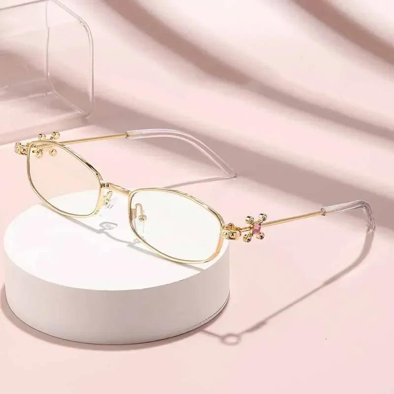 Unisex Fashion New Design Optical Glasses Fashion Luxury Oval Frame Normal Glasses HD Anti Blue Light Optical Glasses