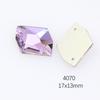 Dongzhou Crystals Роскошное Качество Плоская Основа Без Термозакрепки Пришивные Стразы Разной Формы Фиолетового Цвета DIY Аксессуары для Шитья Одежды