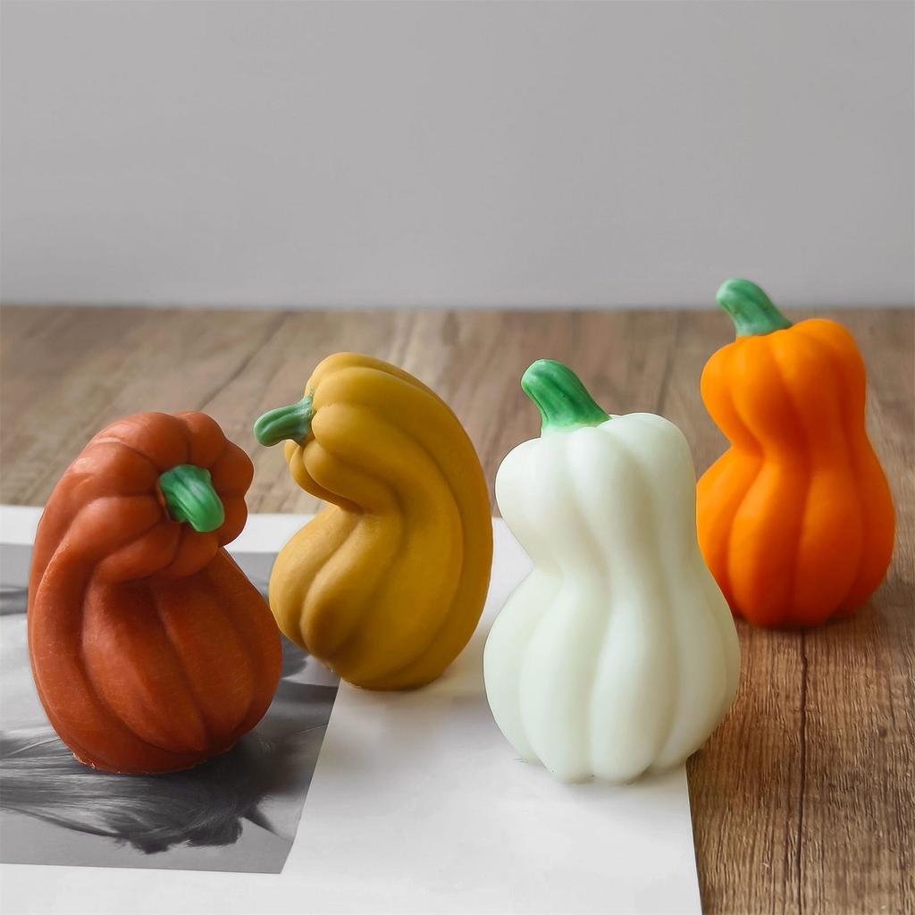 Форма для свечи в виде тыквы Хэллоуин Силиконовые формы Формы для украшений Формы для литья Формы для гипса для украшения дома