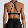 New Chest Pleated Sexy Yoga Bra For Women, Seamless Back Sports Bra, Quick Drying Running And Fitness Suit