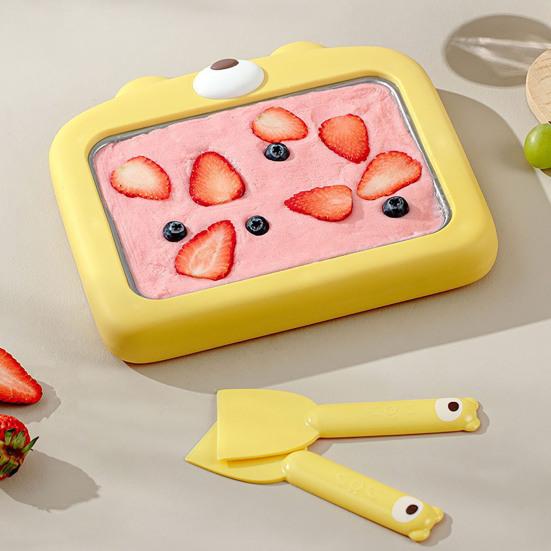 Ручная машина для приготовления мороженого, неэлектрическая машина для приготовления йогурта и щербета со скребком, портативный инструмент для приготовления десертов для детей и семейного отдыха, экологически чистый