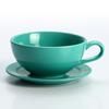 240ml Espresso Coffee Cup with Saucer,Large Soup Mug with Handles,Multiple Colors for Hot Chocolate Mocha Cappuccino Latte