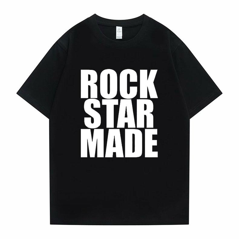 Футболка с графикой Rock Star Made Playboi Carti Рэп Мерч 2024 Мерч с музыкального концерта Футболка с принтом Opium Мужская футболка хип-хоп оверсайз