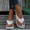 2024Women's Slippers Summer New Fashion Metal Button Slides Shoes Wedge Beach Sandals Women Outside Platform Leisure Flip Flops