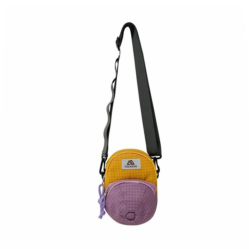 Детская наплечная сумка двойной клетчатой расцветки, повседневная сумка-кроссбоди для путешествий на открытом воздухе