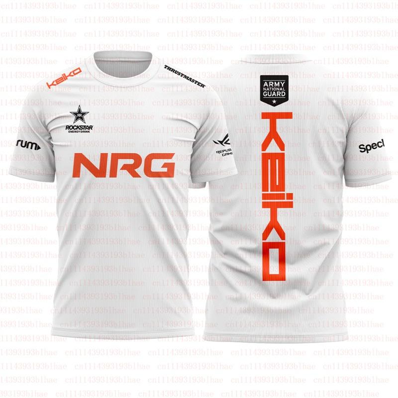 2026 White New Uniform T-shirt Fashion Esports Game Club Valorant Ethan Tops Men Streetwear Short Sleeved Crew Neck Tee