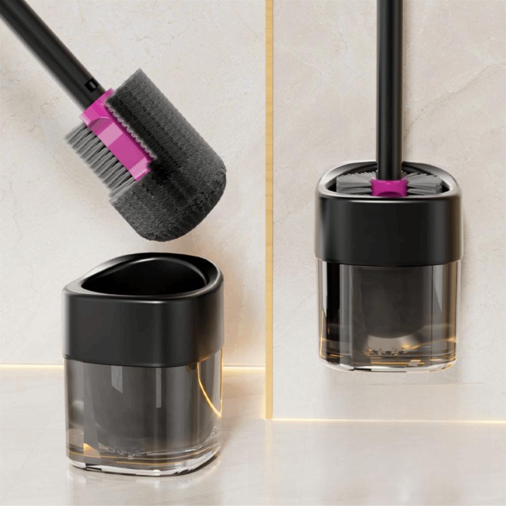 Hemispherical Brush Head Toilet Brush Groove Design Wall Mount Brush  Apartment Living