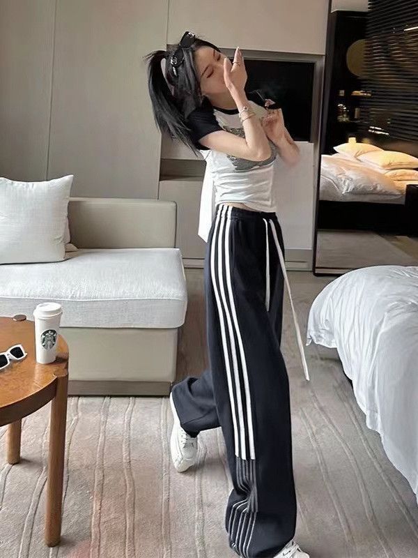 Women Baggy Harajuku Cargo Pants Streetwear Hip Hop Wide Leg Pant Parachute Sweatpants Joggers Oversized Y2K Trousers