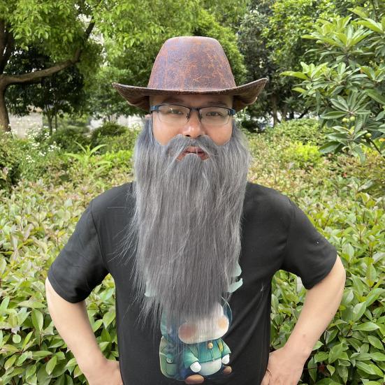 Искусственная борода Костюм для ролевых игр Борода усов старика с эластичной веревкой Аксессуар для волос на лице для Хэллоуина Косплей Принадлежности для вечеринки