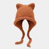 Cute C Knitted Hat for Women Autumn Winter Thicken Warm Beanie Cap Korean Versatile Bonnet Ear Protection Braids Skull Cap Acrylic Female Skulli Gift