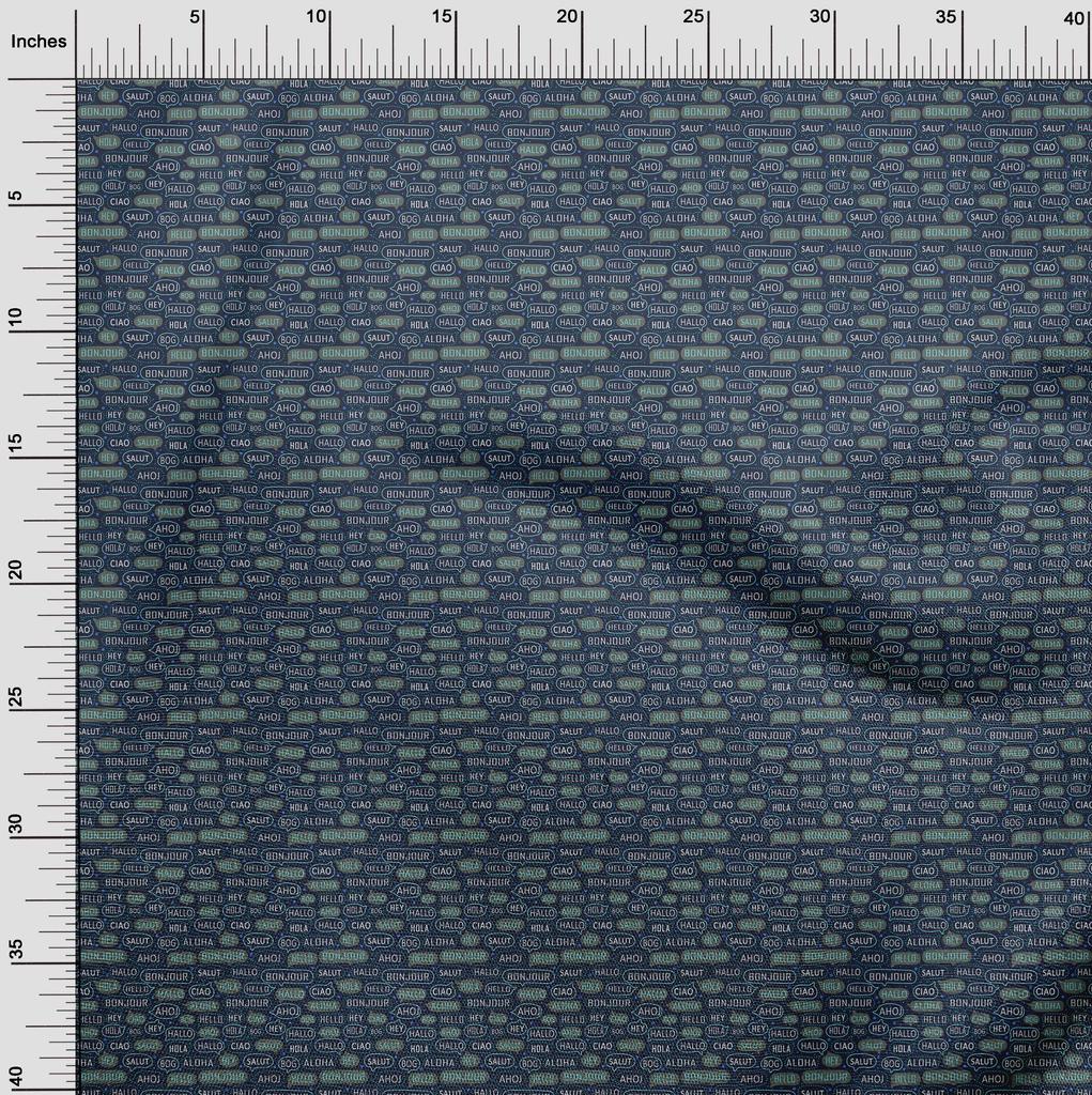 oneOone Georgette Viscose Blue Fabric Text Sewing Craft Projects Fabric Prints By Yard 42 Inch