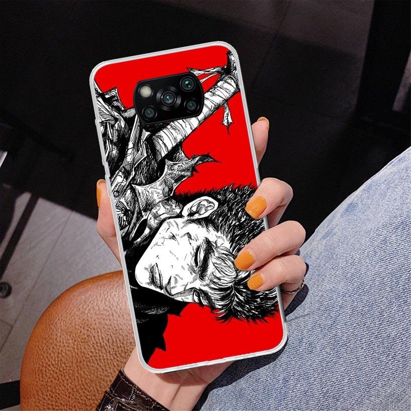 Чехол для телефона G-Guts B-Berserks Anime для Xiaomi Poco X5 X6 X7 Pro X4 Gt F7 Ultra M8 M7 Redmi 15C 15 13C 13 12C 12 Уникальный чехол Coq