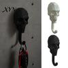 Художественное настенное хранение 2 шт. 3D-печатный крючок-череп, Готический темный настенный вешалка, Геометрический стиль Настенный крючок для полотенца, ключей, шляпы для ванной комнаты, прихожей