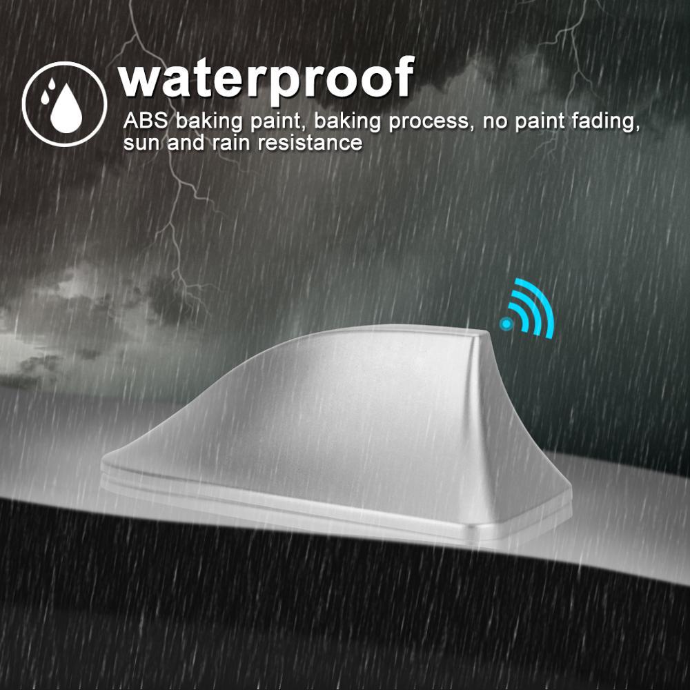 New 1 Pc Universal FM Signal Amplifier Car Radio Aerials Shark Fin Antenna Car Roof Decoration Auto Side Replacement 6 Colors