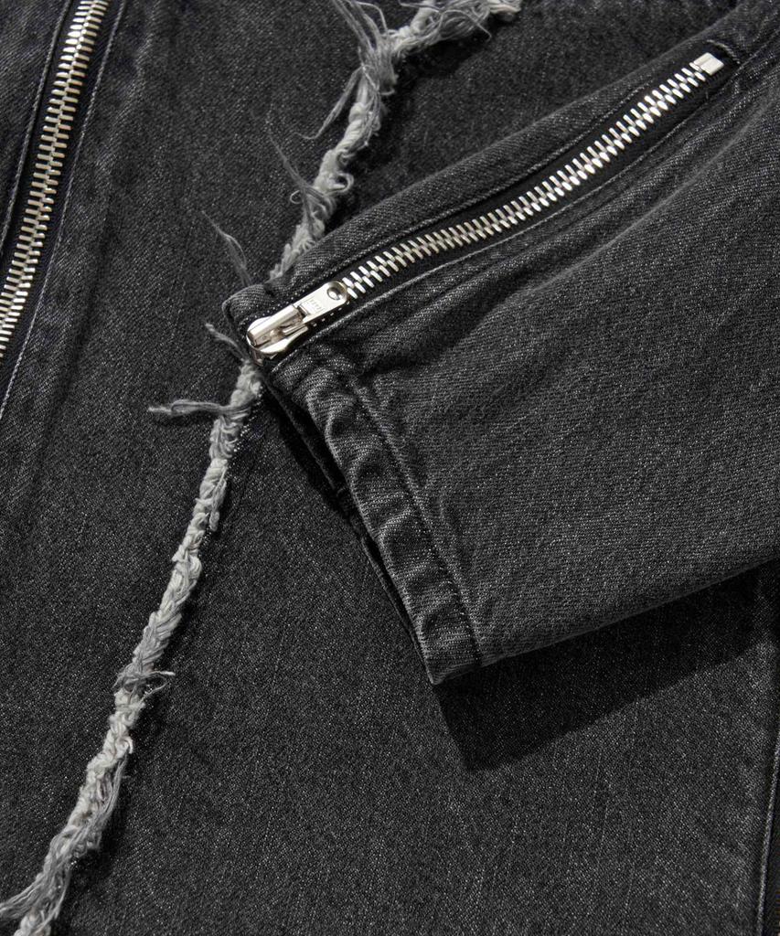 Libere Denim Biker Jacket / Black