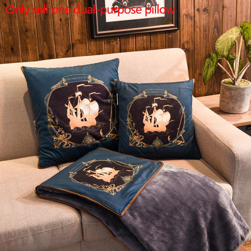 Зимняя коралловая бархатная подушка, подушка двойного назначения, переменное одеяло, домашний диван, подушка, автомобиль, теплый артефакт