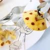 Stainless Steel Strawberry Huller Fruit Peeler Pineapple Corer Slicer Cutter Kitchen Knife Gadgets Pineapple Slicer Clips New