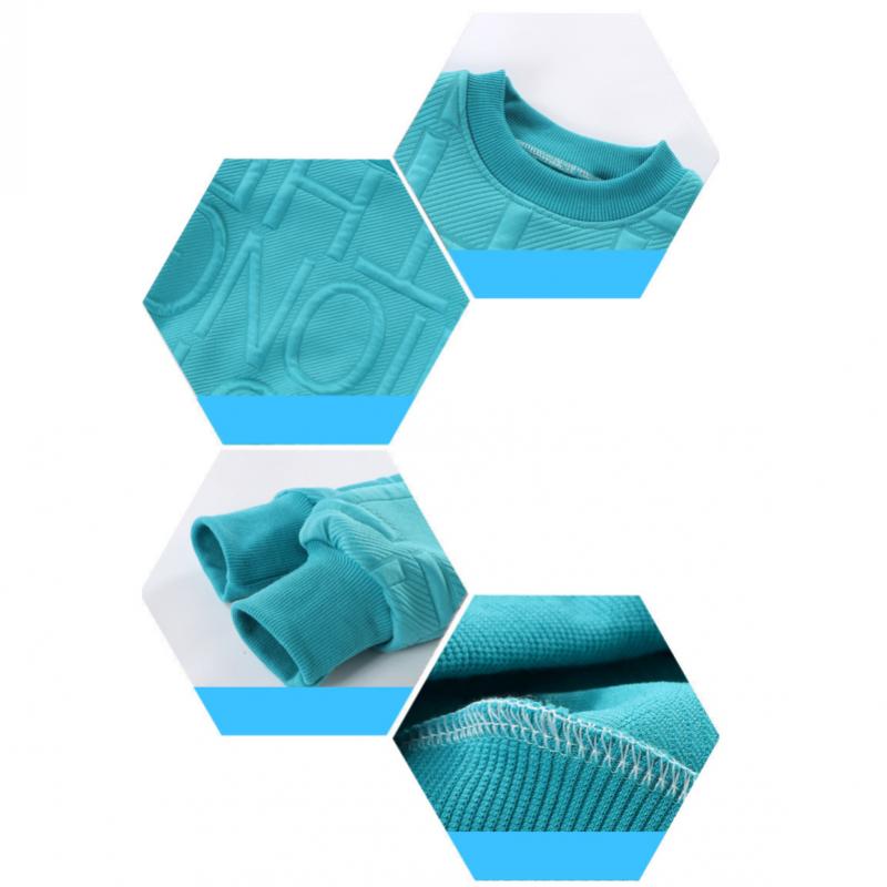 Kids Sporty Tracksuit Set Polyester Long Sleeve Two Piece Outfit Boys Girls Unisex Casual Wear Childrens Jogger Suit