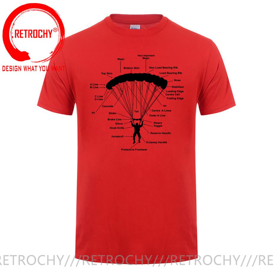 Retro Unisex T Shirt Unisex Funny Parachute Anatomy Magic Skydiving Skydiver TShirt Vintage Paragliding Parachu Paraglider Tee Shirt