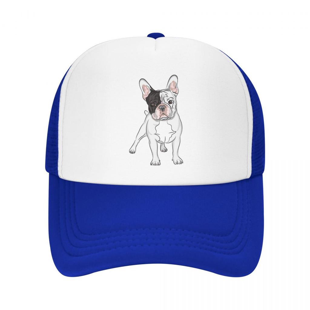 Personalized French Bulldog Baseball Cap Outdoor WoUnisex Unisex's Adjustable Frenchie Dog Trucker Hat Summer Snapback Caps