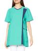 Zipper Scrub for Industrial MK0038 Emerald Green X Navy LL [Michelle Cran] Women's [Anti-transparent/Anti-static/Anti-bacterial/Suitable Washing] C-62