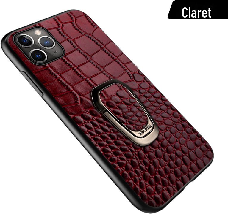 Чехол для мобильного телефона Apple 15 14Pro 12ProMax из коровьей кожи с узором под крокодила, магнитная наклейка-скоба