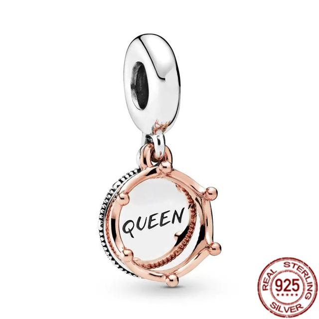 Подвеска с несколькими узорами подходит для браслета/ожерелья из стерлингового серебра 925 пробы, подвеска из бисера, ювелирные изделия для мамы, фестиваля