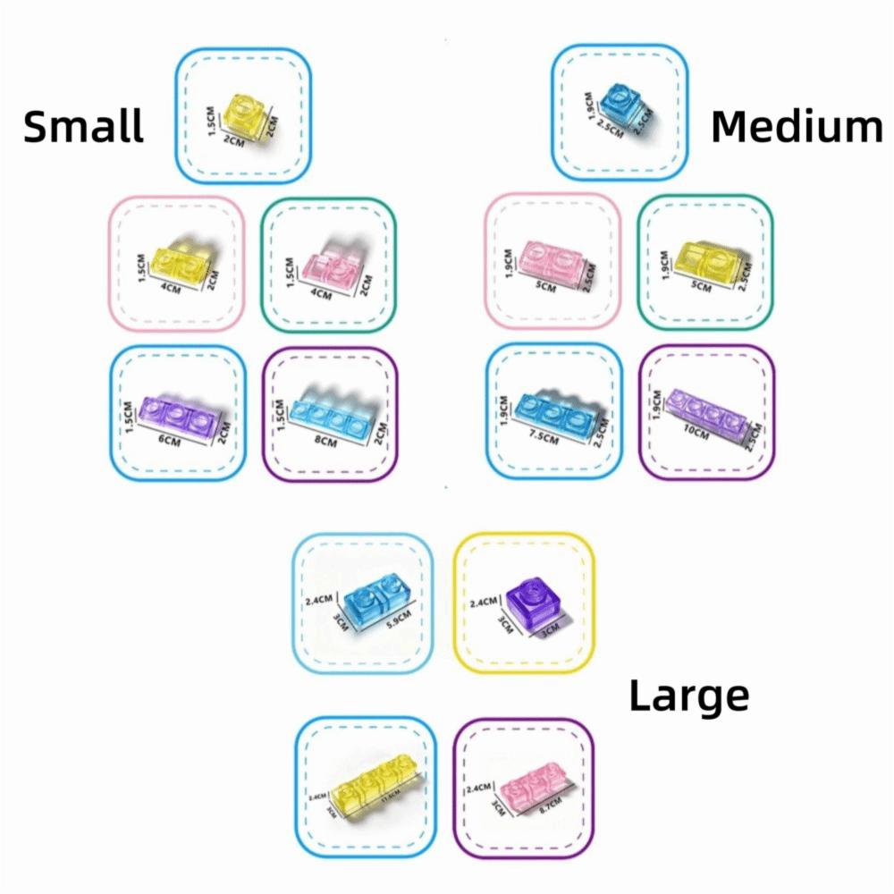 Rubber Jelly Building Blocks Flexible Soft Jelly Blocks Squishy Building Blocks Kids Gift