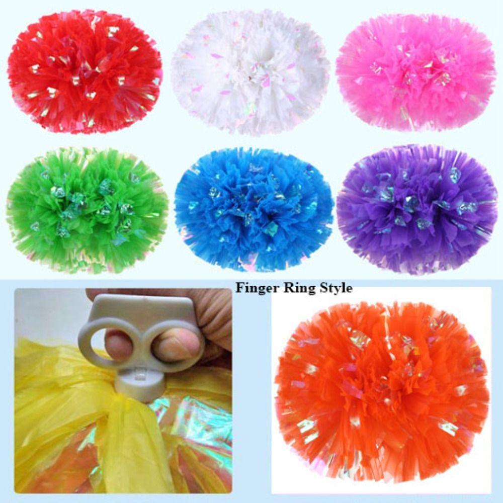 25cm Cheap Practical Pompoms 9 Colors Flower Ball High Quality Game Pompoms  Sports Cheerleading