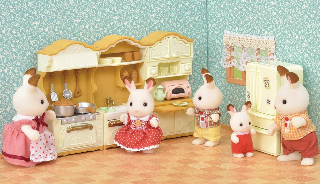 Мебель Sylvanian Families Игрушечный кукольный домик, сертифицированный ST, для детей от 3 лет и Sylvanian Families от Epoch [Плита и раковина] Ka-420 Вверх,