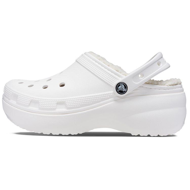 Crocs Classic Platform Lined Clogs 'White' Women's 207938-100