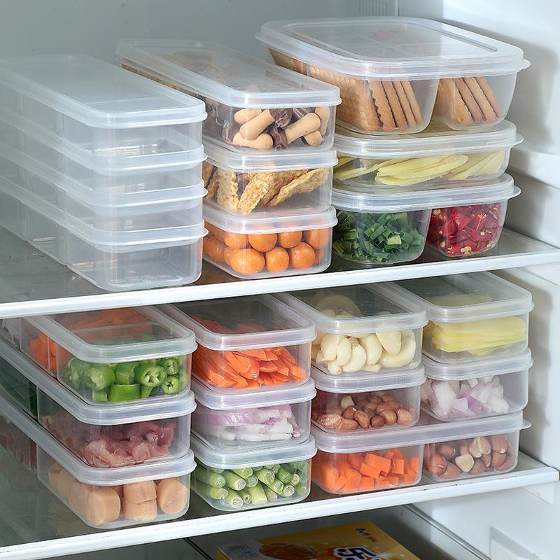 Контейнер для хранения свежих продуктов с узкой щелью для холодильника, контейнер для упаковки фруктов, овощей, замороженного мяса, контейнер для хранения продуктов