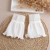 Women Detachable Sleeve Fake Cuffs Female Lace Thin Pleated Flare Sleeve False Cuffs Ruffles Wristband Decorative Accessory