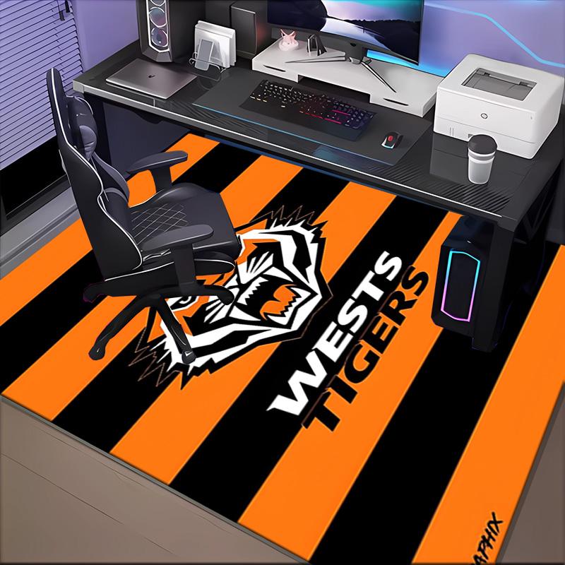 Wests Tigers Roar Strength And Pride Rug Office Floor Mat - Machine Washable for Bedroom, bedroom, livingroom, Room Decor Fan Gifts Christmas