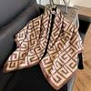Square scarf 91CM large square scarf imitation silk satin scarf temperament women's shawl scarf headscarf windproof silk scarf thin