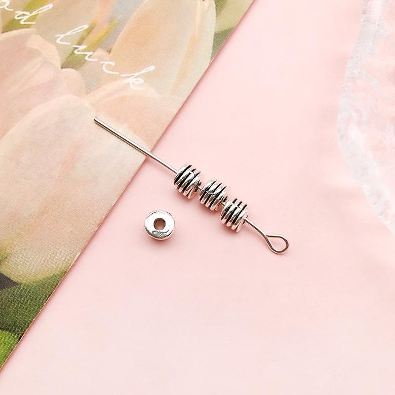 Антикварные серебряные бусины-разделители в форме цветов и звезд для самодельных украшений