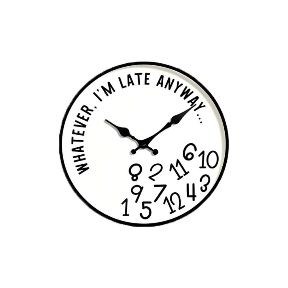 Analog Display Round Wall Clock Non-Ticking Design Non-Ticking Wall Clock Kitchen Clock