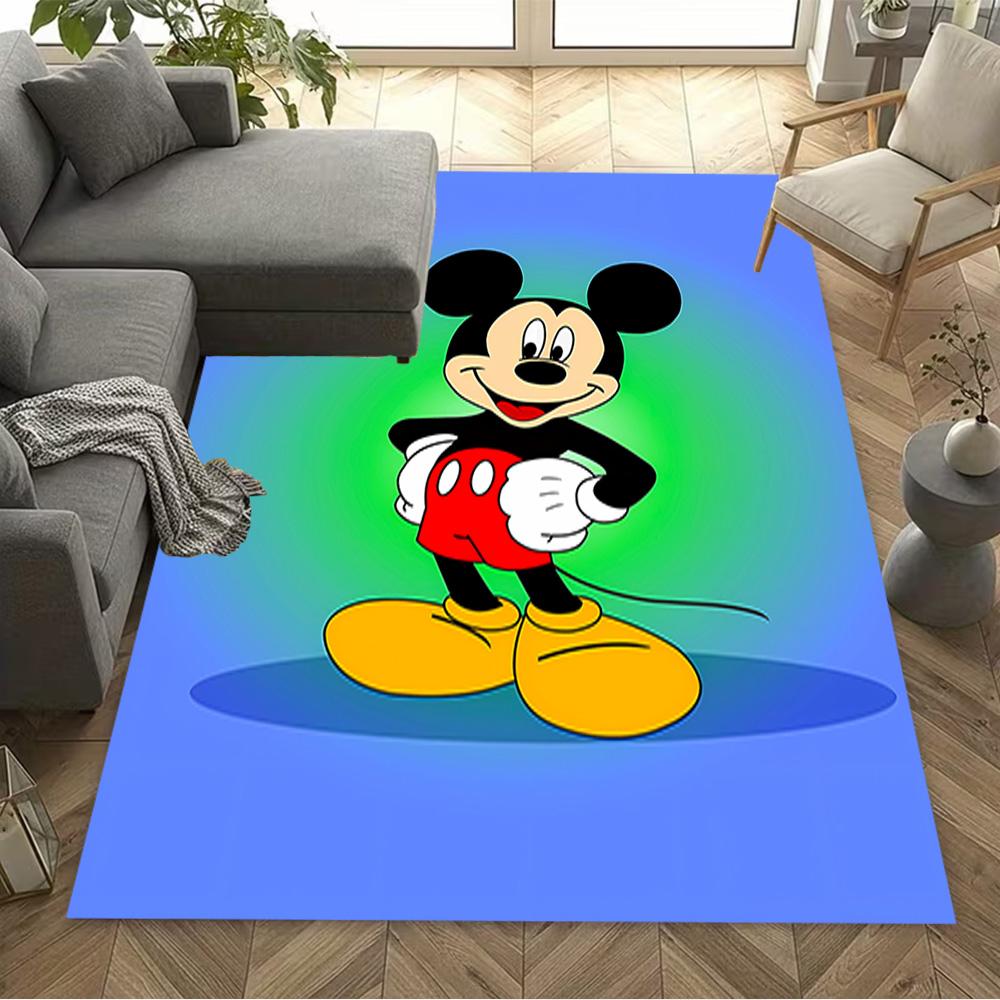 Mickey Mouse Starry Night Area Rug Design for Hallway Dining Room Bedrooms Game Room Antislip Carpet Decorate Offices Gift for Festivals