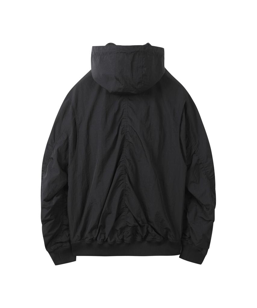 Customellow Black Detatchable Hood Ma-1 Bomber Cwuas25111Bkx