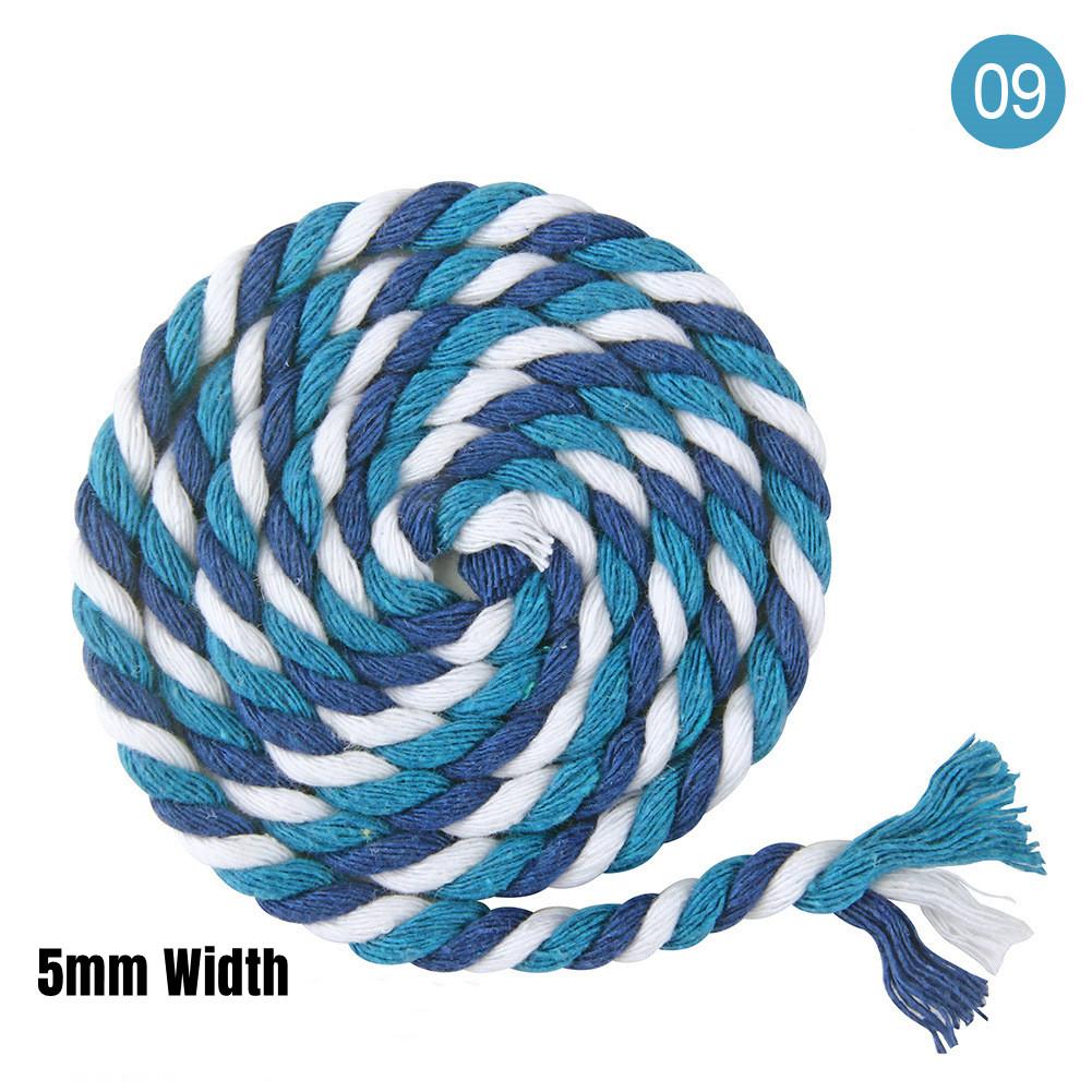 Olian Ropemate 5 мм Цветной Плетеный Хлопковый Шнур 3 Пряди Макраме Шнур для DIY Сумки Одежды