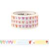 Marks Masking Planner Title Tape, Water-Based Pen-Writable, Perforated, Decor, "Maste" Pattern, Heart, MST-FA10-B