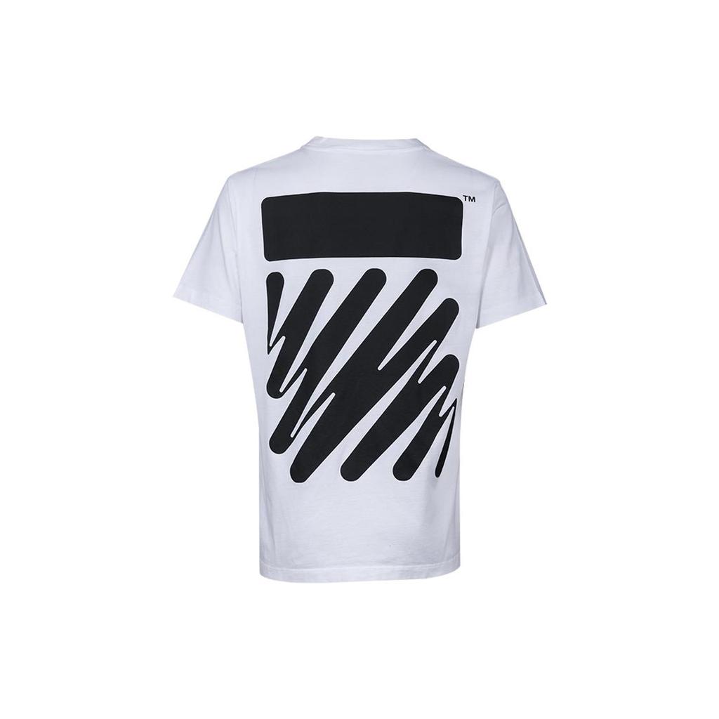 OFF-WHITE Wave Diag Slim Short-Sleeve Tee OMAA027S22JER0100110