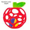 Игрушка-погремушка «Малыш звонит» - Ручной сенсорный мяч в форме яблока с колокольчиками и тактильными отверстиями, развивающая игрушка-пазл для развития моторики