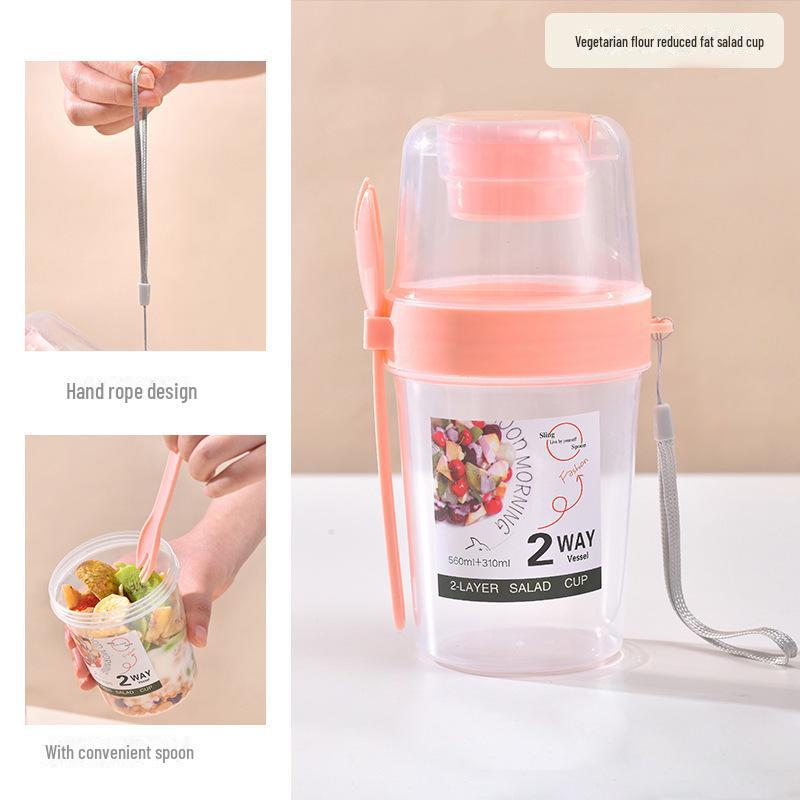 Переносная банка Mason Jar для завтрака, салата, йогурта, фруктов, овощей, вилки и крышки