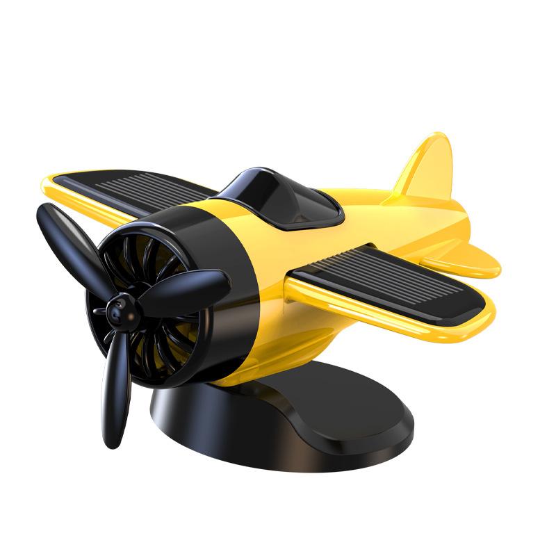 Вращающийся самолет на солнечной батарее, украшение на приборную панель автомобиля, вращение на 360°, декор с авто-вращением, украшения в виде самолетов, украшение интерьера автомобиля