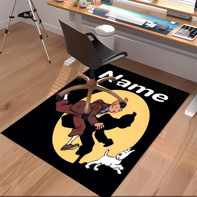 Индивидуальный ковер The Adventures of Tintin - Мягкий, Моющийся, Нескользящий коврик для помещений, Декоративный ковер для гостиной, дома и офиса