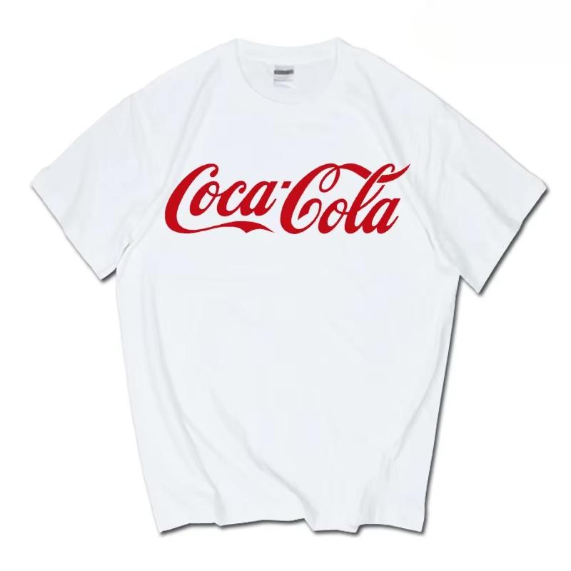 Лето 2026 Новая Модная Бренд INS Pepsi Cola Совместный Футболка Sprite CocaCola Унисекс и Женский Парный Короткий Рукав