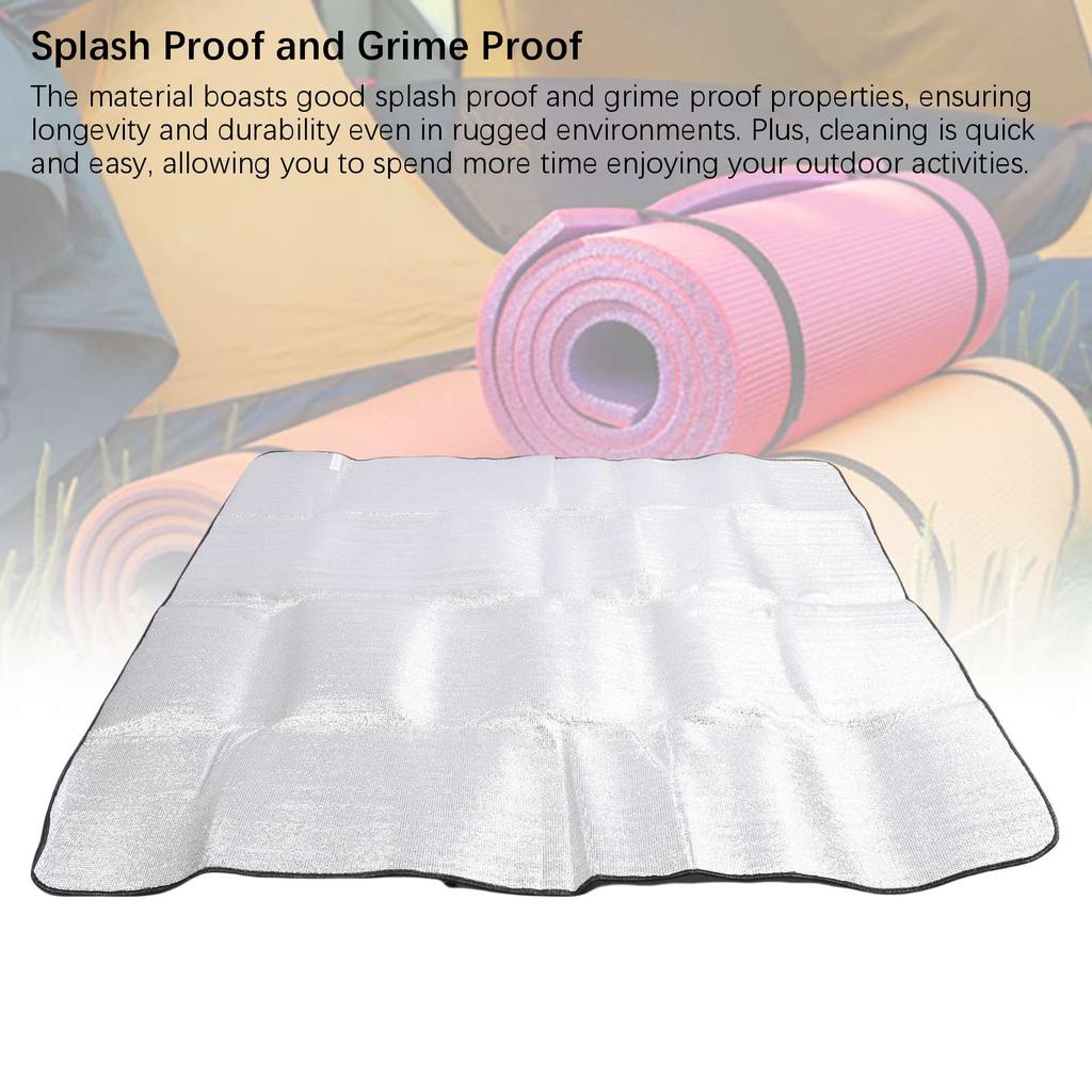 Picnic Mat Damp Proof Splash Proof Double Sided Aluminum Film Thickened Camping Blanket for Tent Outdoor